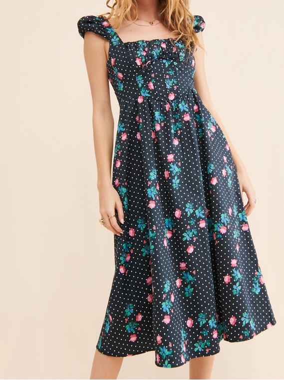 For Love & Lemons Florentina Midi Dress